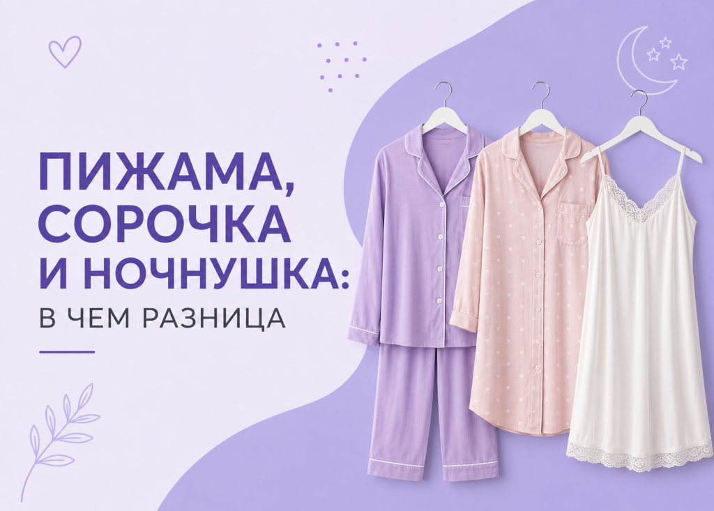 Пижама, ночная сорочка и ночнушка: отличия и особенности выбора