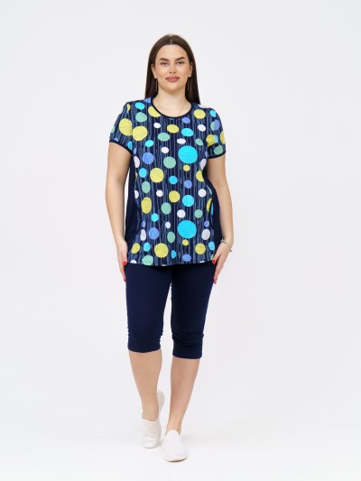 Костюм Легкое движение синий/круги