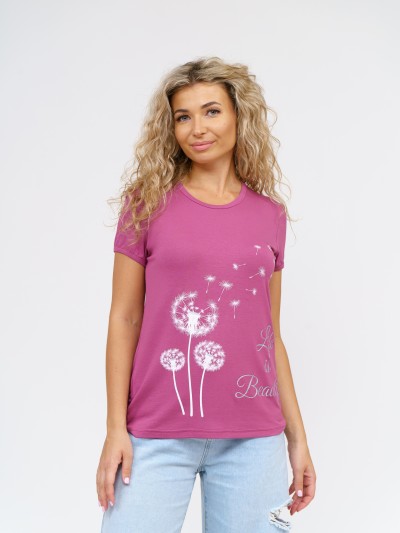 Футболка Одуванчик брусника