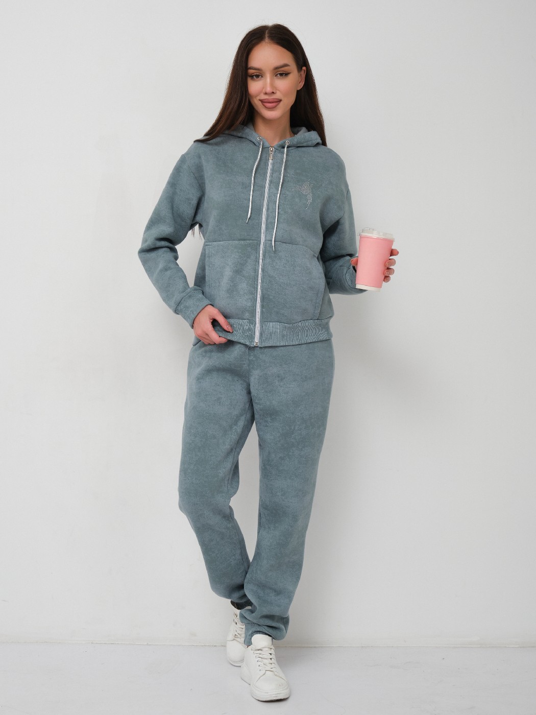 Костюм женский Дюна начёс фисташка