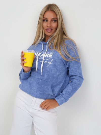 Толстовка женская Винтаж василек