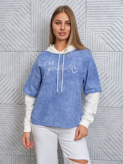 Толстовка женская Венди варенка василек