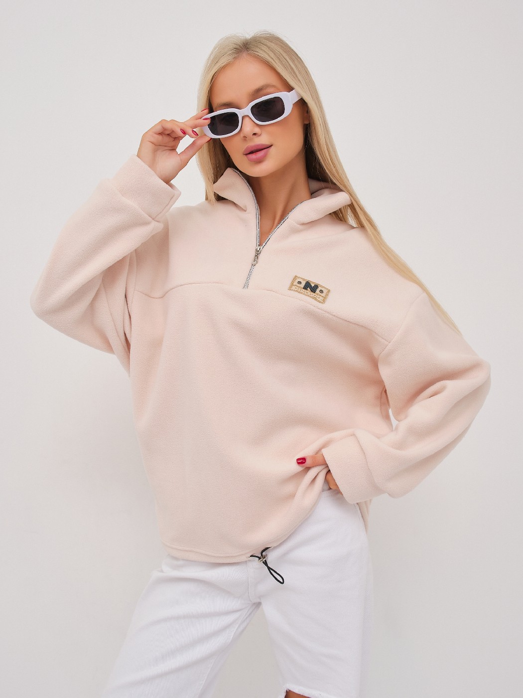 Толстовка жен. Тренд флис св.бежевый