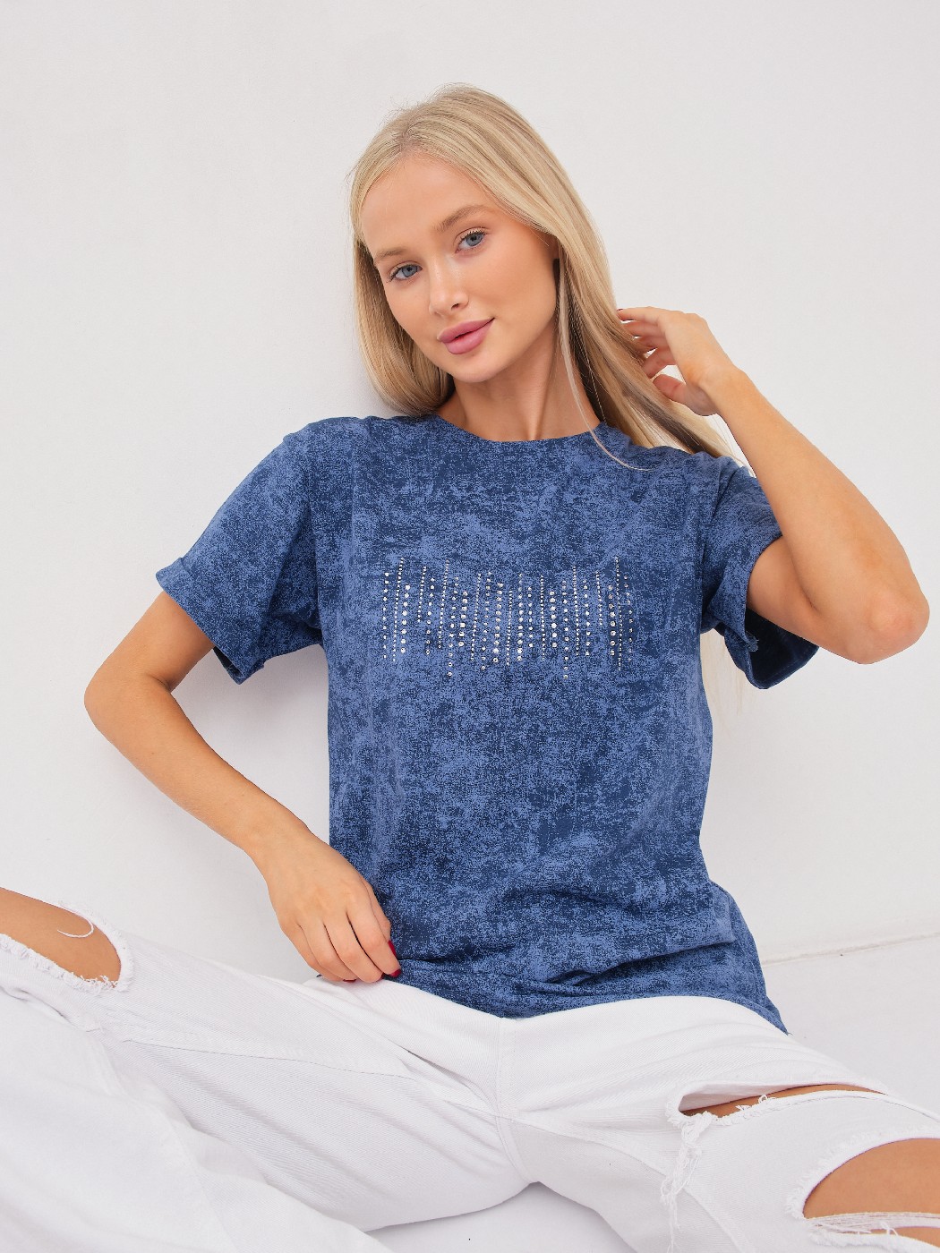 Футболка женская Арабеска св.индиго