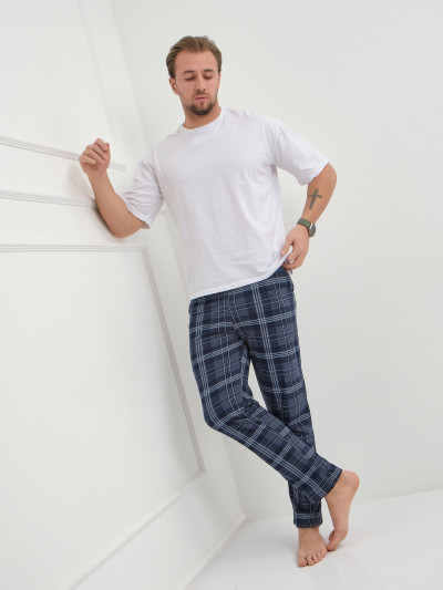 Брюки мужские Легион индиго/клетка