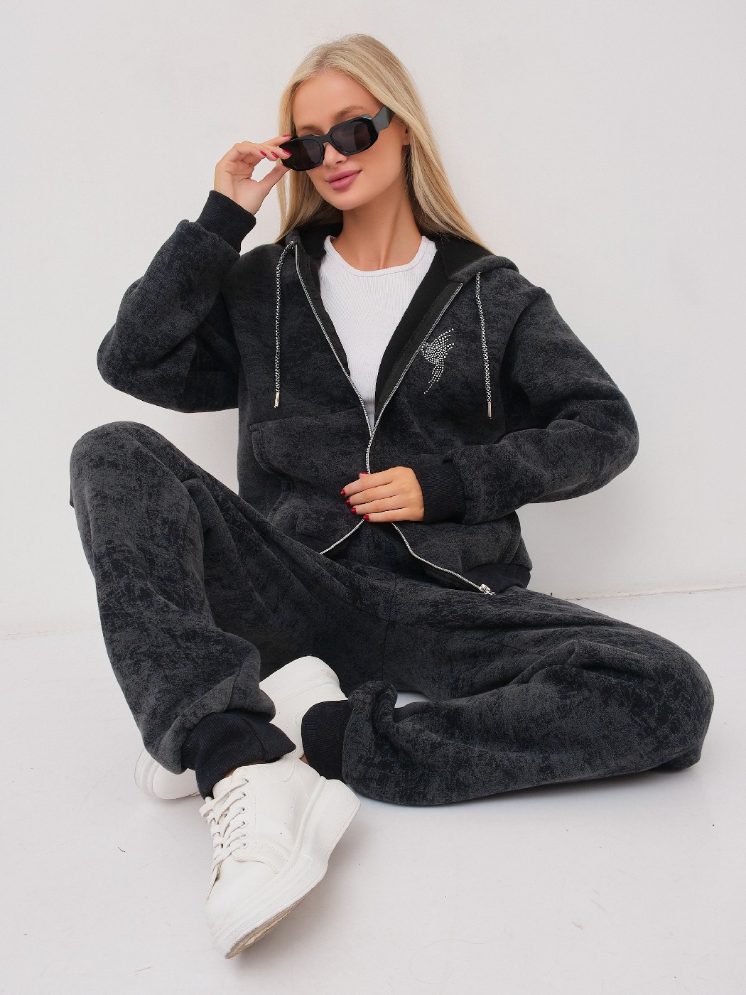 Костюм женский Дюна начёс черный