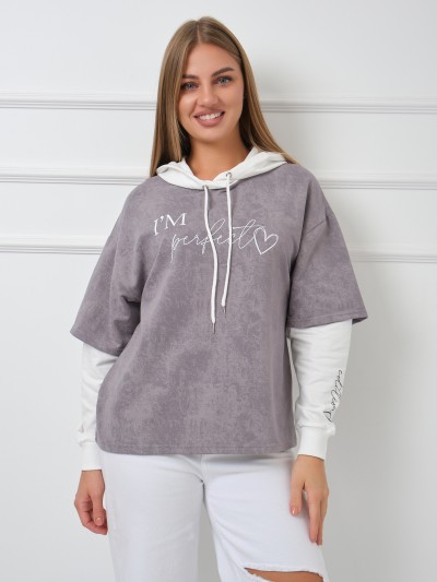 Толстовка женская Венди варенка св.серый