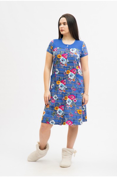 Халат Дыхание лета василек/цветы