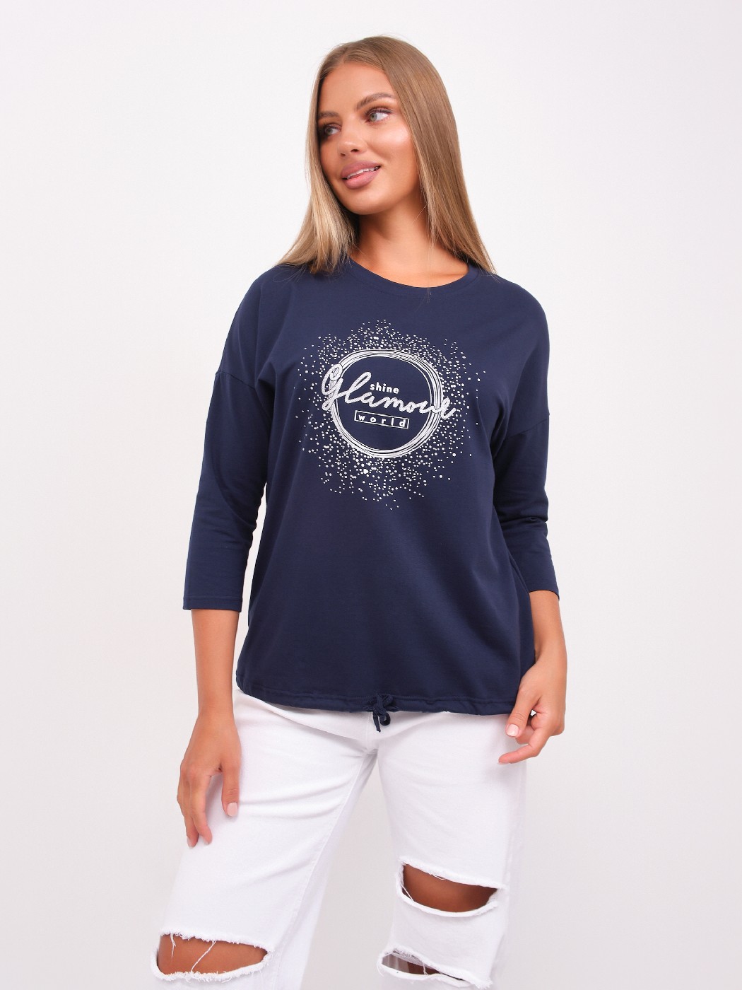 Лонгслив жен. Гламур индиго