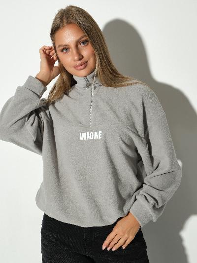 Толстовка жен. Тренд-2 флис св.серый