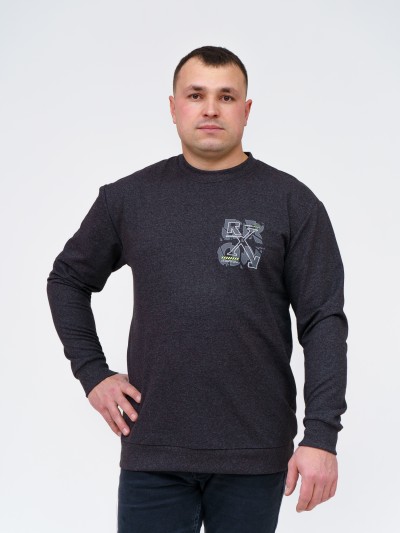 Толстовка мужская Эталон антрацит/меланж