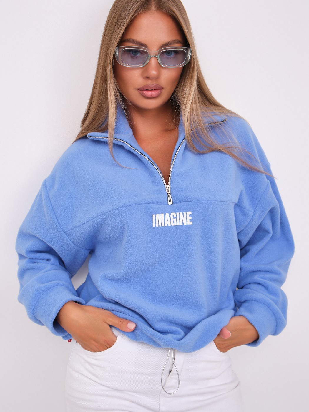 Толстовка жен. Тренд-2 флис голубой