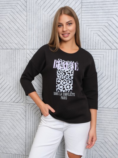 Свитшот женский Бьюти черный