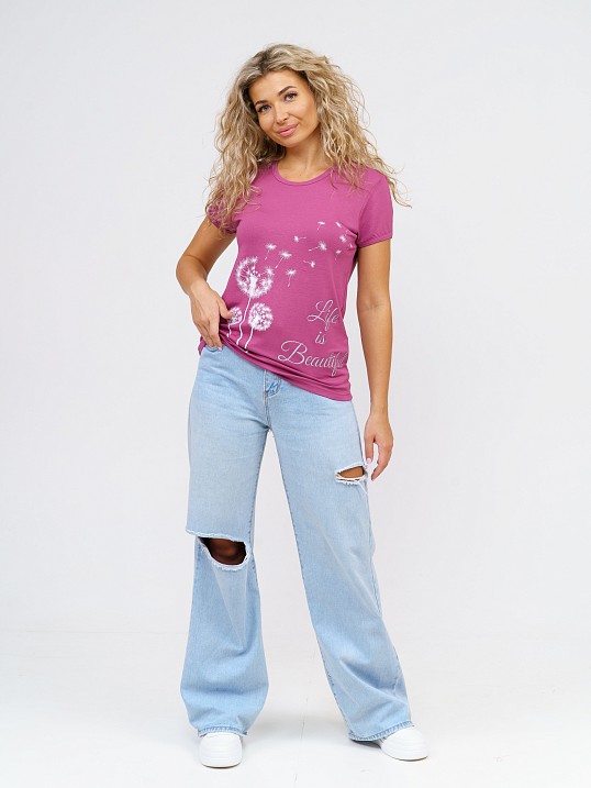 Футболка Одуванчик брусника Футболка Одуванчик брусника