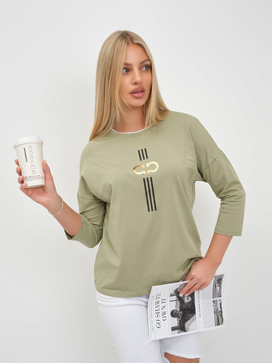 Лонгслив женский Мадлен фисташка