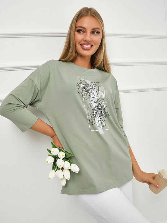 Лонгслив Стиль фисташка