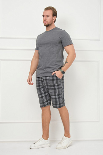 Костюм мужской Джой серый/клетка