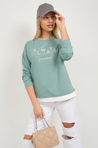 Свитшот женский Кетти св.изумруд