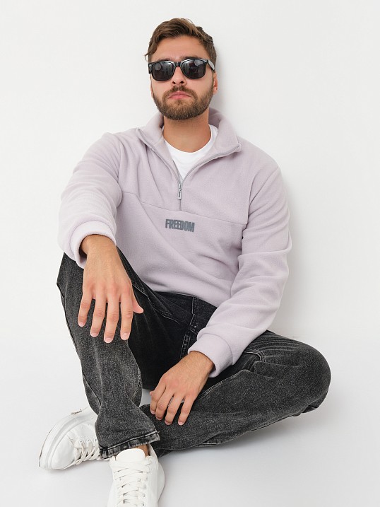 Толстовка муж. Драйв флис св.серый