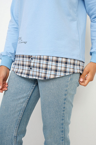 Толстовка женская Аврора голубой