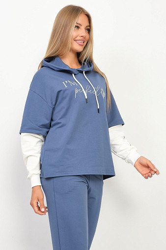 Костюм женский Венди со стразами индиго