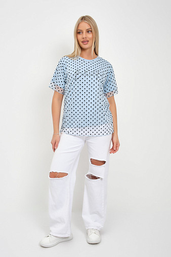 Футболка женская Бьюти вискоза голубой