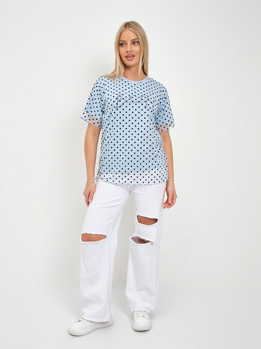 Футболка женская Бьюти вискоза голубой