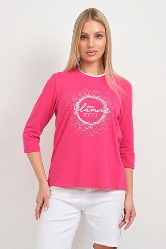 Лонгслив женский Магия фуксия