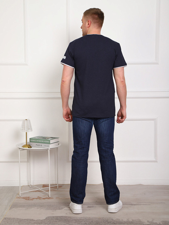 Футболка мужская Смарт синий/меланж