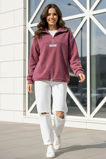 Толстовка жен. Тренд-2 флис брусника