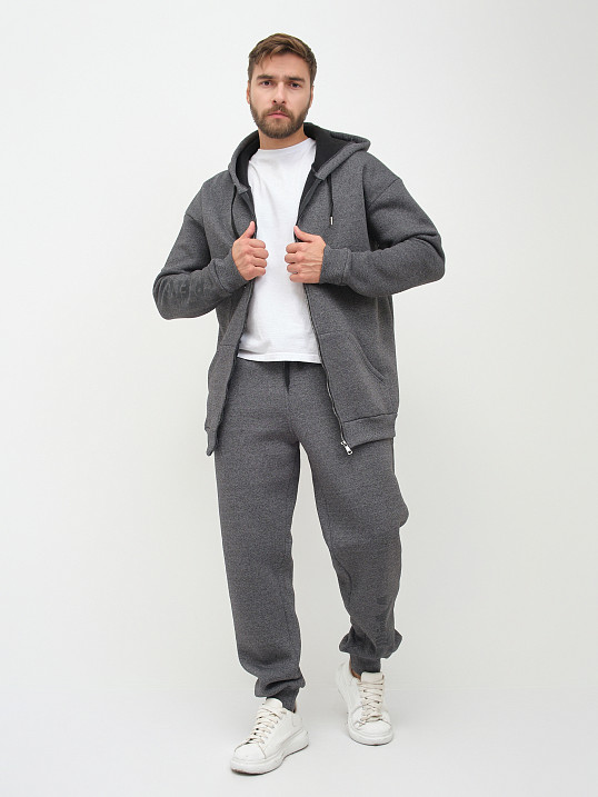 Костюм муж. Дэнди 3-х нитка начес т.серый