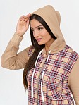 Рубашка Азарт бежевый/клетка