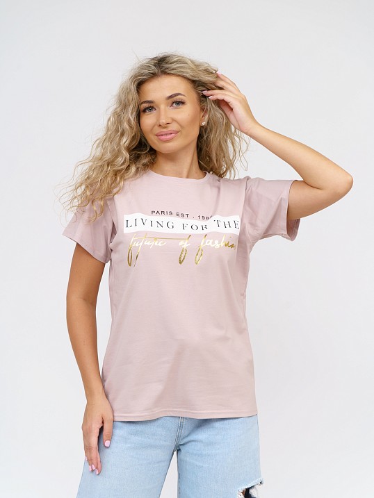 Футболка женская Имидж пыльная роза Футболка женская Имидж пыльная роза