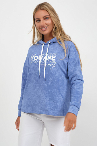 Толстовка женская Винтаж василек