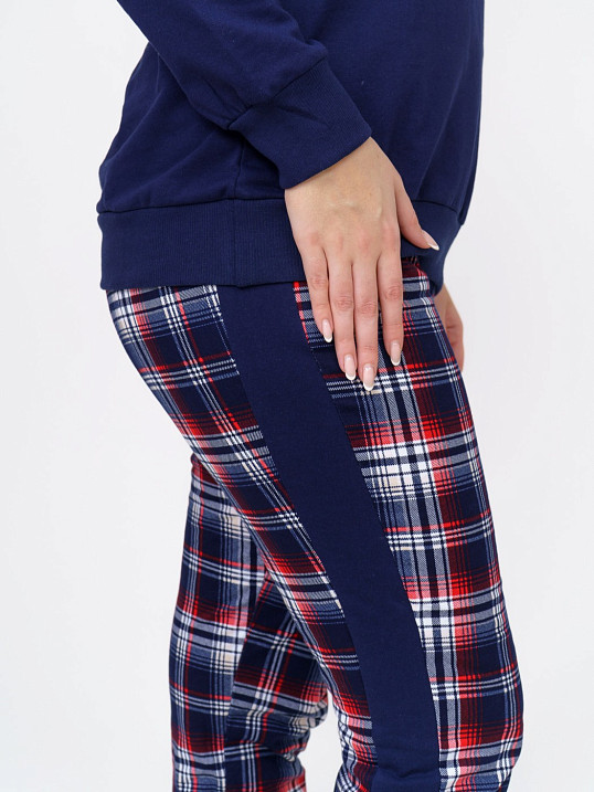 Костюм Константа без капюшона синий/клетка