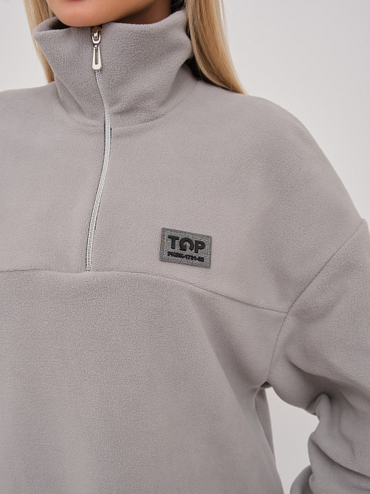 Толстовка жен. Тренд флис св.серый