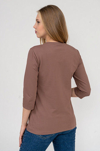 Лонгслив Элис рукав 3/4 какао