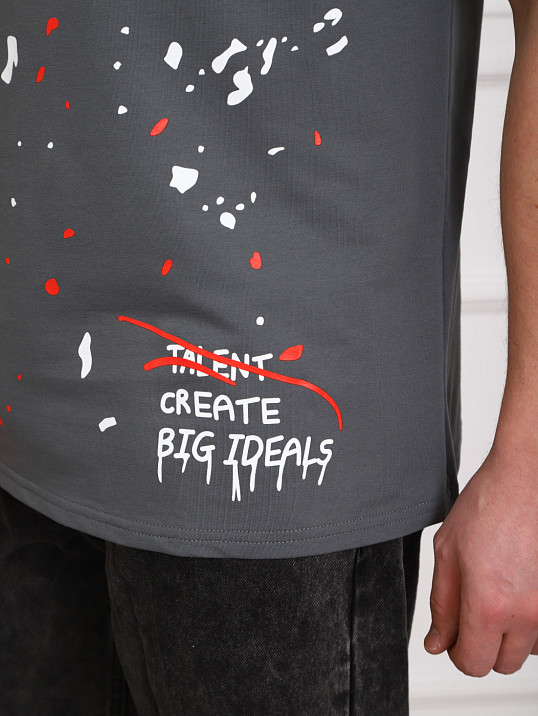 Футболка мужская Дорс футер серый