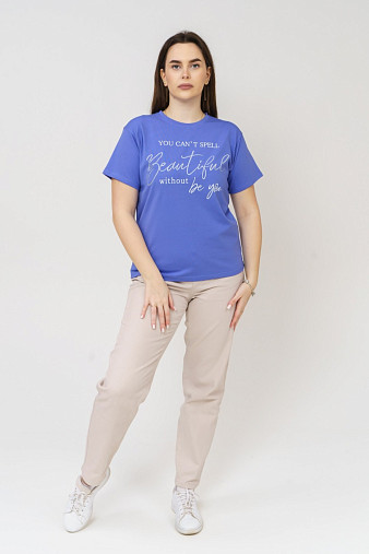 Футболка женская Эстель василёк