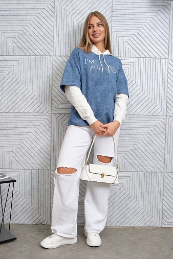 Толстовка женская Венди варенка индиго