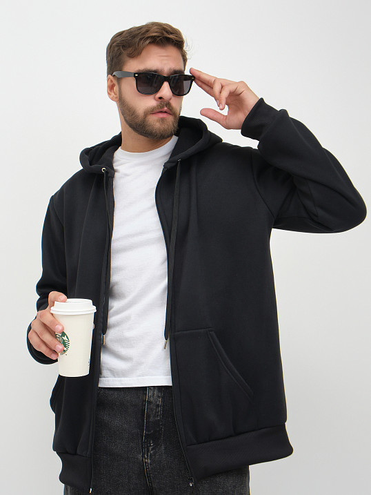Толстовка муж. Дэнди 3-х нитка начес черный