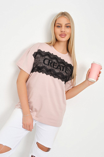 Футболка женская Юна пудра