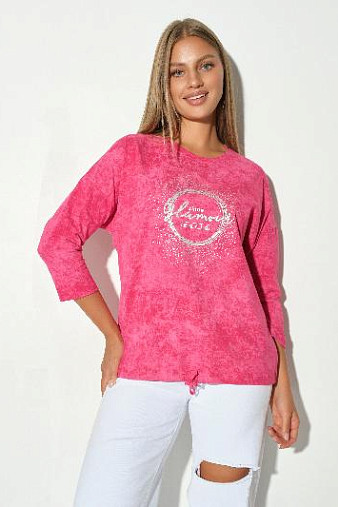 Лонгслив жен. Гламур варенка фуксия