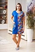 Туника Кира василек/цветы Туника Кира василек/цветы