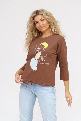 Лонгслив Николь шоколад