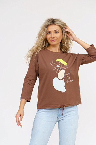 Лонгслив Николь шоколад