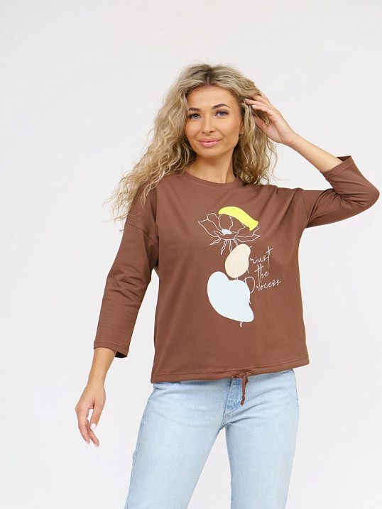 Лонгслив Николь шоколад