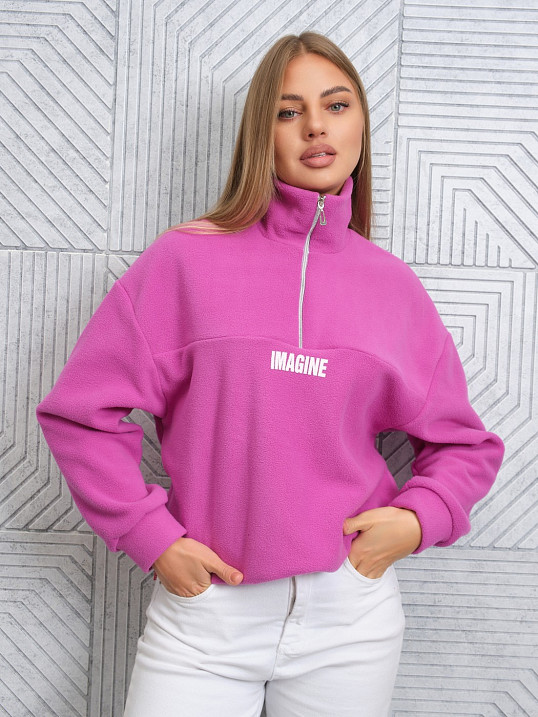 Толстовка жен. Тренд-2 флис фуксия