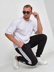 Брюки мужские лампас чёрный