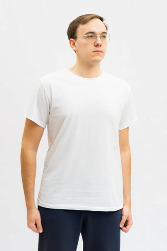 Футболка мужская кор. рукав Меланж белый